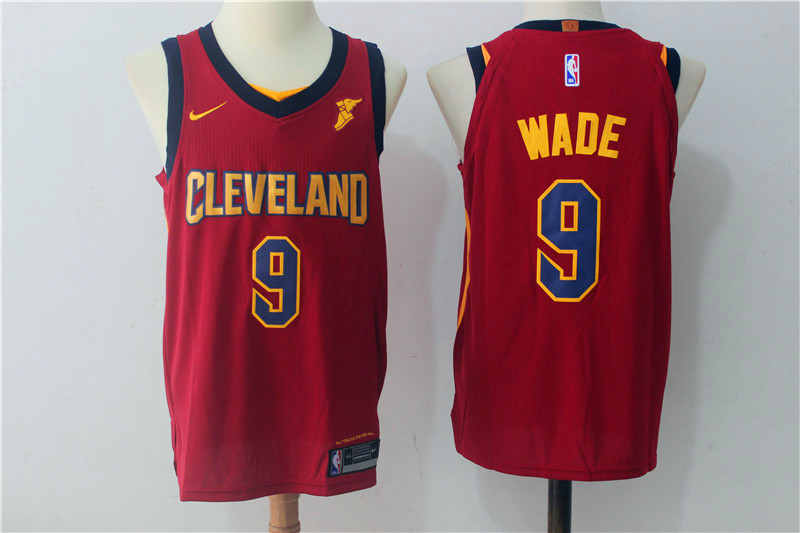 Men Cleveland Cavaliers #9 Dwyane Wade Red New Nike Season NBA Jerseys